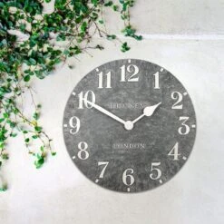 20" Outdoor Arabic Wall Clock - Cement -Home Decor Store 20 outdoor arabic wall clock cement p8353 130876 image
