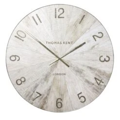 45" Wharf Grand Wall Clock - Pickled Oak