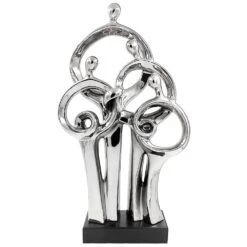 Abstract Silver Ornament
