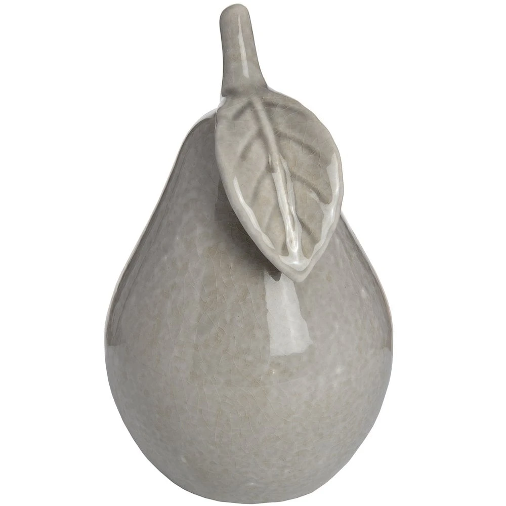 HI Antique Grey Ceramic Pear - Small 3 HI Antique Grey Ceramic Pear - Small