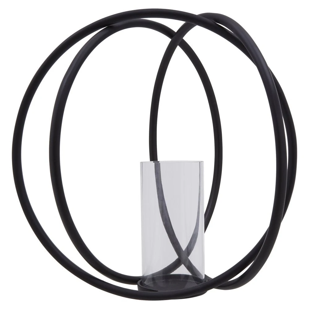 Aura Matt Black Large Candle Holder 3 Aura Matt Black Large Candle Holder