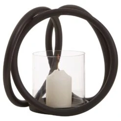Aura Matt Black Small Candle Holder -Home Decor Store aura matt black small candle holder p7490 123749 image