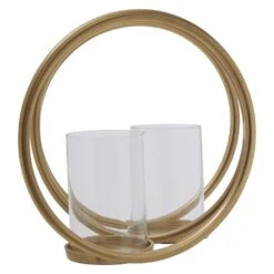 Aura Medium Double Candle Holder Gold -Home Decor Store aura medium double candle holder gold p7493 123763 image