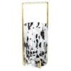 Black And White Fleck Candle Holder 2 Black And White Fleck Candle Holder -Home Decor Store black and white fleck candle holder p8780 133934 image