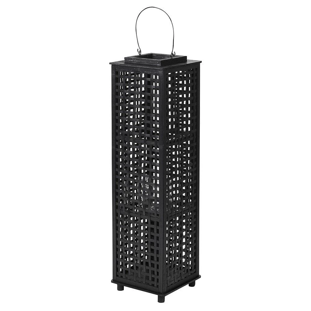 Black Bamboo Lantern - Large 3 Black Bamboo Lantern - Large
