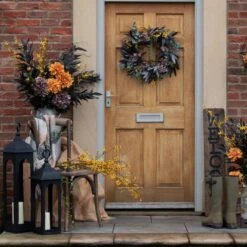 HI Black Cast Tall Loop Top Lantern -Home Decor Store black cast tall loop top lantern p7855 128161 image