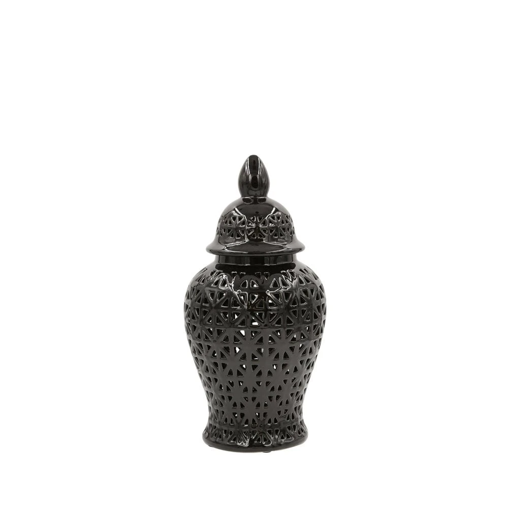 Black Cut-Out Ginger Jar - 46cm 3 Black Cut-Out Ginger Jar - 46cm