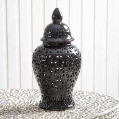 Black Cut-Out Ginger Jar - 46cm 11 Black Cut-Out Ginger Jar - 46cm -Home Decor Store black cut out ginger jar 46cm p5510 110113 image