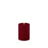 Bordeaux Red LED Candle 7.5 X 10cm