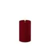Bordeaux Red LED Candle 7.5 X 15cm