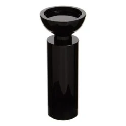 Carrie Med Crystal Candle Holder Black