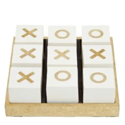 Churchill Games Nought & Crosses White/Gold