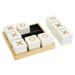 Churchill Games Nought & Crosses White/Gold -Home Decor Store churchill games nought crosses white gold p7652 123111 image