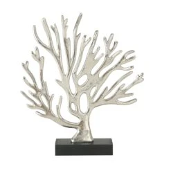 Coral Ornament Black & Silver - Set Of 2 12 Coral Ornament Black & Silver - Set Of 2 -Home Decor Store coral ornament black silver set of 2 p5137 107049 image