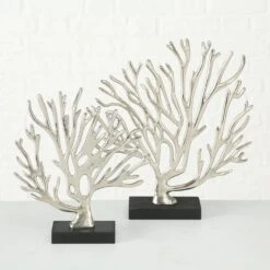 Coral Ornament Black & Silver - Set Of 2 13 Coral Ornament Black & Silver - Set Of 2 -Home Decor Store coral ornament black silver set of 2 p5137 107050 image