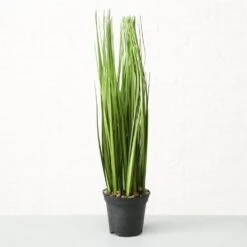 Faux Grass Plant In Pot - Set Of 2 -Home Decor Store faux grass plant in pot set of 2 p8822 134078 image