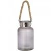 HI Frosted Glass Lantern With Rope Detail And LED -Home Decor Store frosted glass lantern with rope detail and led p3557 85119 image