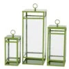 Green Metal Lanterns - Set Of 3 -Home Decor Store green metal lanterns set of 3 p7694 123992 image