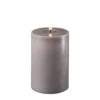 Grey LED Candle 10 X 15cm