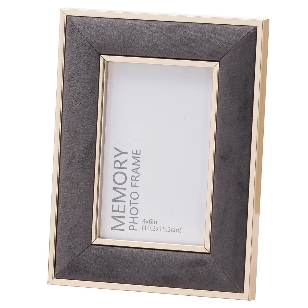 HI Grey Velvet With Gold Frame - 4x6 3 HI Grey Velvet With Gold Frame - 4x6
