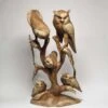 Group Of Owls Teak Carving 2 Group Of Owls Teak Carving -Home Decor Store group of owls teak carving p4368 101609 image