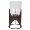 Hammered Glass & Iron Hurricane Candle Holder -Home Decor Store hammered glass iron hurricane candle holder p5464 110046 image