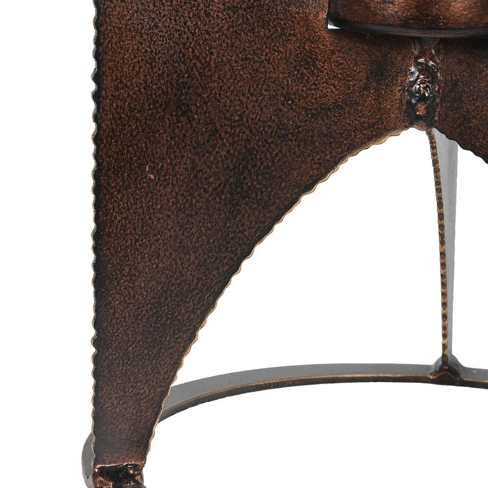 Hammered Glass & Iron Hurricane Candle Holder 4 Hammered Glass & Iron Hurricane Candle Holder - Image 2