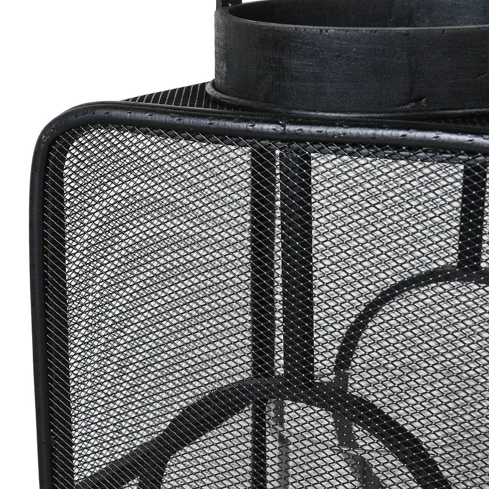 Large Black Bamboo Geometric Lantern 4 Large Black Bamboo Geometric Lantern - Image 2