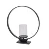 HI Large Black Hoop Hurricane Lantern