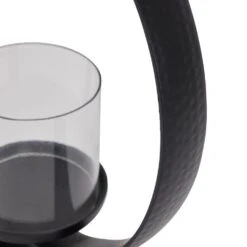 HI Large Black Hoop Hurricane Lantern -Home Decor Store large black hoop hurricane lantern p8494 131274 image