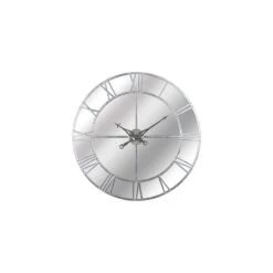 HI Large Silver Foil Mirror Wall Clock