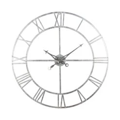 HI Large Silver Foil Skeleton Wall Clock