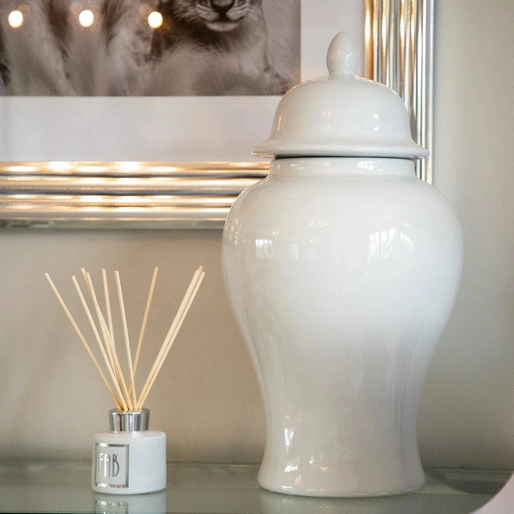 Large White Ginger Jar 8 Large White Ginger Jar - Image 6