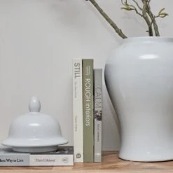 Large White Ginger Jar 12 Large White Ginger Jar -Home Decor Store large white ginger jar p1537 106855 image