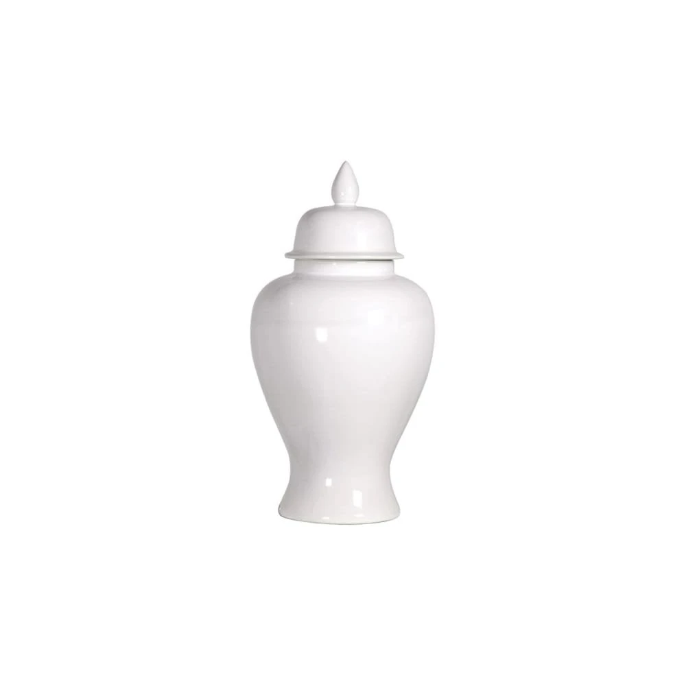 Large White Ginger Jar 3 Large White Ginger Jar