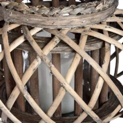 HI Large Wicker Basket Lantern -Home Decor Store large wicker basket lantern p1057 1720 image