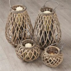 HI Large Wicker Bulbous Lantern -Home Decor Store large wicker bulbous lantern p1056 2364 image