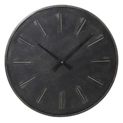 Medium Black Roman Numerals Metal Clock
