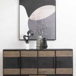 Mirano Black Knot Sculpture On White Marble Base -Home Decor Store mirano black knot sculpture on white marble base p7497 123779 image