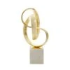 Mirano Gold Knot Sculpture On White Marble Base -Home Decor Store mirano gold knot sculpture on white marble base p7498 123781 image