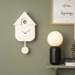 Modern Cuckoo Clock - White -Home Decor Store modern cuckoo clock white p4504 109247 image
