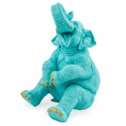Pale Blue With Gold Details Laughing Elephant