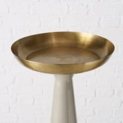 Pillar Candle Holder With Gold Top - Medium -Home Decor Store pillar candle holder with gold top medium p9304 135856 image