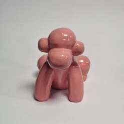 Resin Balloon Monkey Baby Pink