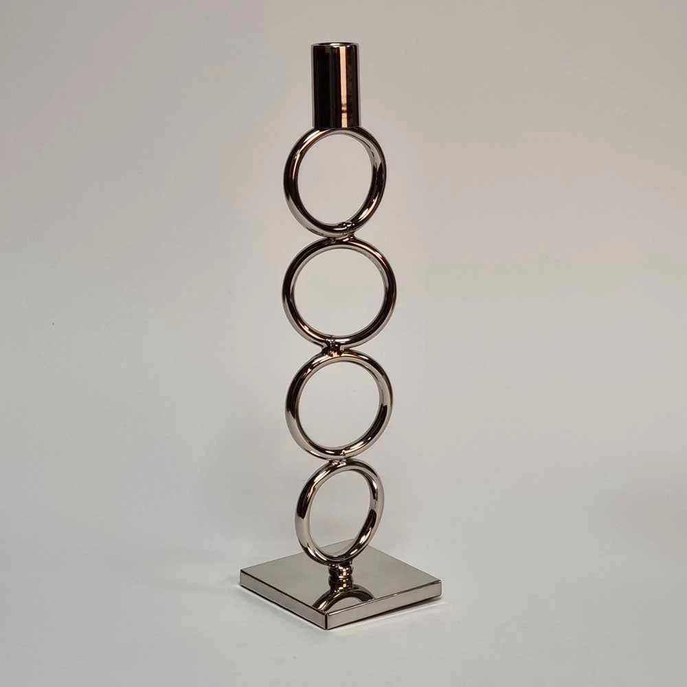 Ronda Nickel Plated Candle Stand L 3 Ronda Nickel Plated Candle Stand L