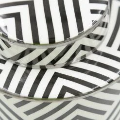 Round Black & White Patterned Ginger Jar - Small -Home Decor Store round black white patterned ginger jar small p5518 110246 image