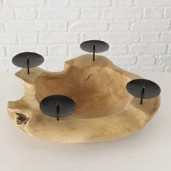 Round Log 4 Candle Holder -Home Decor Store round log 4 candle holder p5139 107079 image
