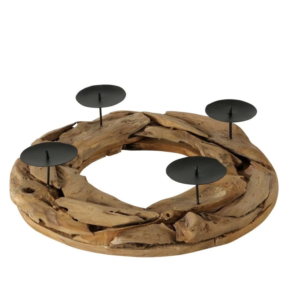 Round Natural Wood Candle Holder 3 Round Natural Wood Candle Holder