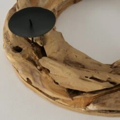 Round Natural Wood Candle Holder 12 Round Natural Wood Candle Holder -Home Decor Store round natural wood candle holder p5452 110074 image