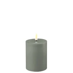Salvie Green LED Candle 7.5 X 10cm